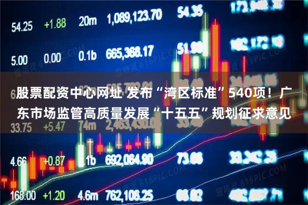 股票配资中心网址 发布“湾区标准”540项！广东市场监管高质量发展“十五五”规划征求意见